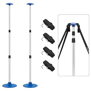 Botafdekkingshouder, verstelbaar, draagbaar, 3-4 secties, voor bootafdekking, telescopische afdekking voor boot, aluminium + ABS