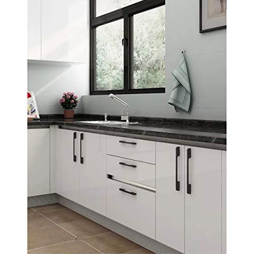 TOOLDO Kitchen Door Handles Matte Black Cabinet Handles Aluminum Alloy Cupboard T Bar Pull Handle Hole Centre 288mm - Image 4
