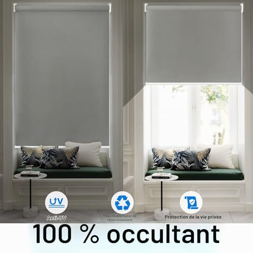 Store extérieur vertical 180x240cm gris pour protection balcon - 5