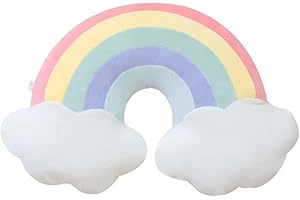 Cloud Rainbow-Shaped Decorative Plush Pillow