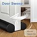 MAXTID Large Door Draft Stopper for Bottom of Doors 36” Under Door Draft Noise Blocker Black Gap Stoppers Door Draft Guard for Bottom of Doors Adjustable Door Seal Sweep Draft Home Essentials Gadgets