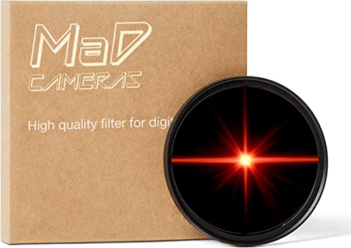 MaD Camera - 58mm 8-Point Star Filter - Adds Sparkle to Lights for Nightscapes - Premium Camera Lens Filter for DSLRs
