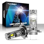 NOVSIGHT H7 LED Headlight Bulb - 1:1 Mini Size 6500K Cool White Light,70W 24000LM H7 Headlight Bulbs Car Conversion Kit, Plug and Play, IP68 Waterproof, Pack of 2