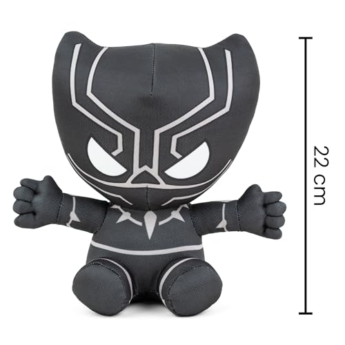 Image of Mirada Marvel Black Panther Soft Plush Toy - 23cm | Official Licensed Superhero Stuffed for Kids, Boys & Girls | Super Soft Cuddly Character Toy for Fans | Ideal for Birthday Gifts /Christmas /Diwali
