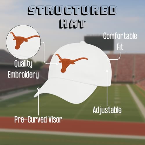 Gorra Oficial Texas University Blanca Ajustable miniatura 4