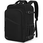 VSNOON for NEW Ryanair Cabin Bags 40x30x20 Underseat, 25L Travel Backpack Hand Luggage Carry-on Airplanes Flight Bag, 40x30x20 Cabin Bag for Travelling Casual Daypack for Ryan Wizz Air, Black