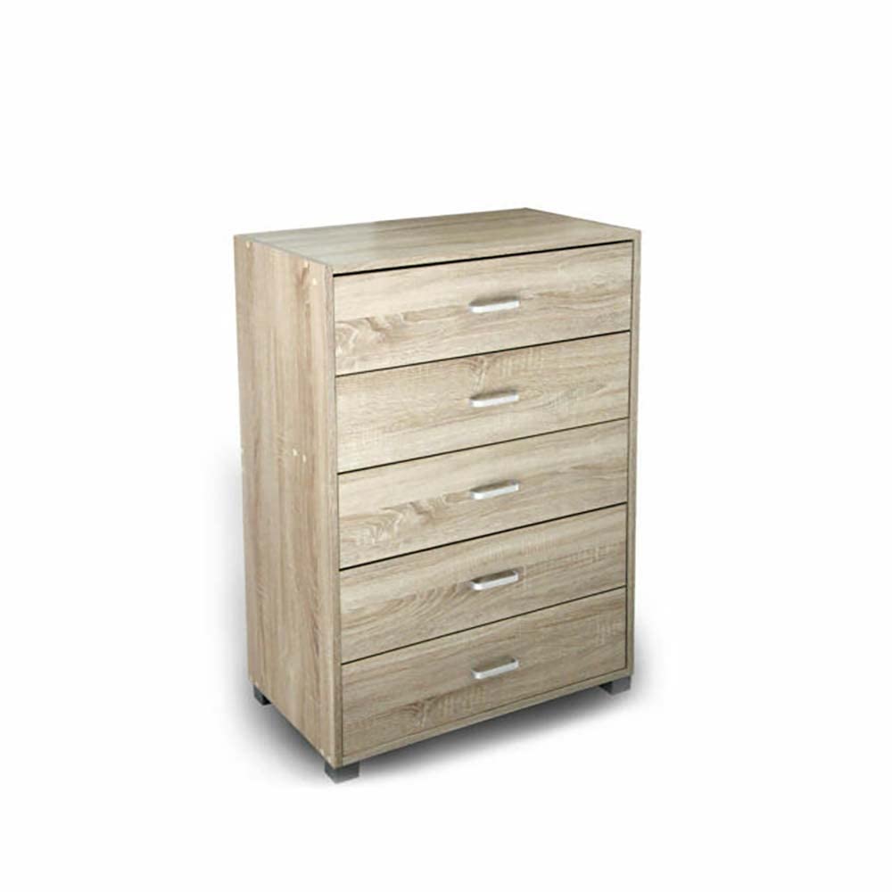 Cajonera de madera roble de 5 cajones para solucionar la falta de espacio