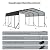 HEITOK 12x20 FT Heavy Duty Metal Carport, Outdoor Garage Car Shelter with Galvanized Steel Frame & Roof, Pre-Drilled Parts, All-Weather Multi-Use Canopy for Car, Pickup, Boat & Tractor