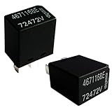2Pcs 4671168E 72472V Automotive Relay 12VDC 5-pin，Easy Installation