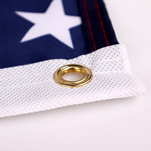 Tenby Living American Flag 3 X 5 Ft. Heavyweight 2X Thick Polyester - Uv Protected, Quadruple-Stitched Fly End, Double-Stitched Edges, Brass Grommet #TOP4