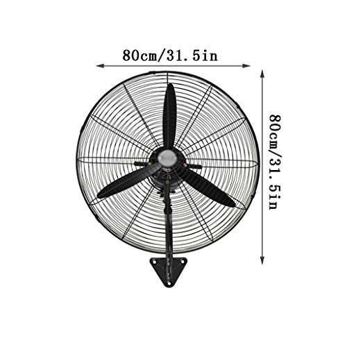 Ventilateur mural industriel avec oscillation 90 degrés et câble 3m