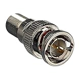 SSL 10-Pack BNC Male Plug to F Female Jack Socket Adapter Coax Cable Aerial Connector Coupler Adapter for CCTV Video Camera