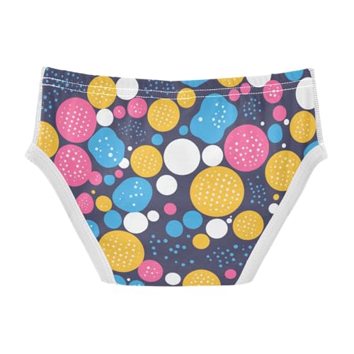 KLL Blue Pink Yellow Polka Dots Boys Toddler Comfort Underwear Briefs Breathable Children Undies2