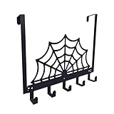 F Fityle Appendiabiti Multifunzionale in Ferro, Decorazione di Halloween per Bagno, Appartamento, dormitorio, Ingresso, casa, Ragnatela