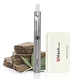 Hash Vaporizer, Atman® Hashmate Vaporizer Pen Kit, Vape portátil con boquilla de cuarzo y cámara de calentamiento de cerámica, negro sin nicotina (siliver)