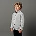 Hope & Henry Boys' Organic Long Sleeve Mock Neck Cardigan, Medium, Dark Gray Heather