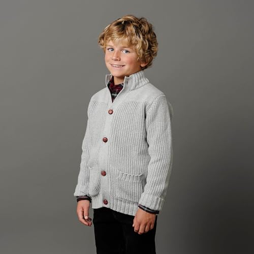 Hope & Henry Boys' Shawl Collar Sweater Cardigan2