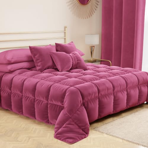 PETTI Artigiani Italiani - Wintersteppdecke für Bett 180/200-260 x 270 cm aus Samt, Doppelseitige Hypoallergene Tagesdecke 350 g/m²… – Ansicht 2