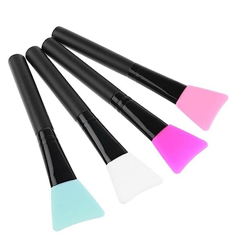 WOFASHPURET 4pcs Flat Head Silicone Face Mask Brush Facial Dry Brush Tool for Face Sensitive Skin Professional Home Use