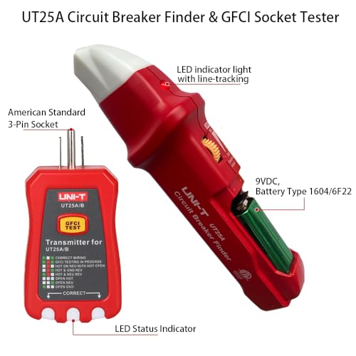 Kdator UT25A Digital Ac Circuit Breaker Finder And Tracker Kit thumb #1