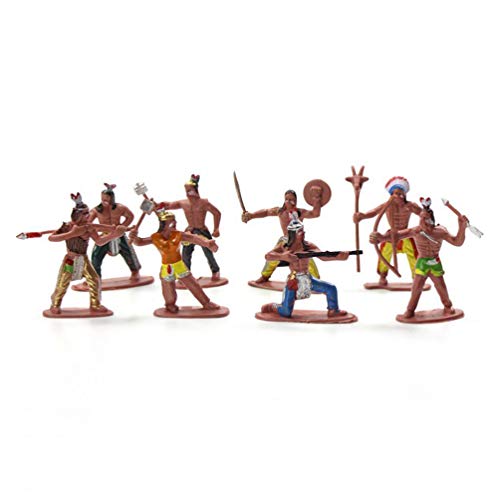 TOYANDONA 13 peças figuras modelo brinquedo de cowboy indiano figuras indianas jogo set Wild West Cowboys brinquedo indiano plástico figuras nativas maquete decoração miniatura kit de ação figura