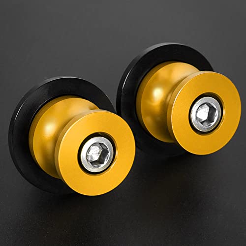 QJY-Motor Part-Store 2pcs Diabolos M8*1.5 CNC Aluminum 8mm Pions de Bras Oscillant Diabolos Le Mans Support Montage pour Suzuki Bandit GSF 250 400 600 600S 650 650S 650N 1200 1250(Or) Cover