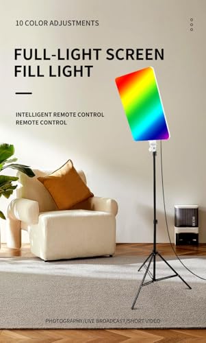 Image of GiftMax 19 inches Big RGB LED Video Panel Light Set for Photo Studio Photography & Video Light for YouTube Reels Instagram Setup (19 inch RGB Panel Light with Stand)
