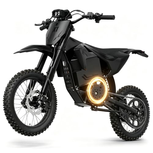 QRONGE X1 Spark Dirt Bike, 4500W & 60 Miles Range, 50MPH Full Suspension Off Road Motorcycle for Teens Adults