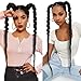 2 Pcs Long Braid Ponytail Extension with Hair Tie for Women Long Straight Wrap Around Hair Extensions Pony Tail 28 Inch Natural Black Soft Synthetic Hair Piece Braided Fake Hairpieces for Daily Wear