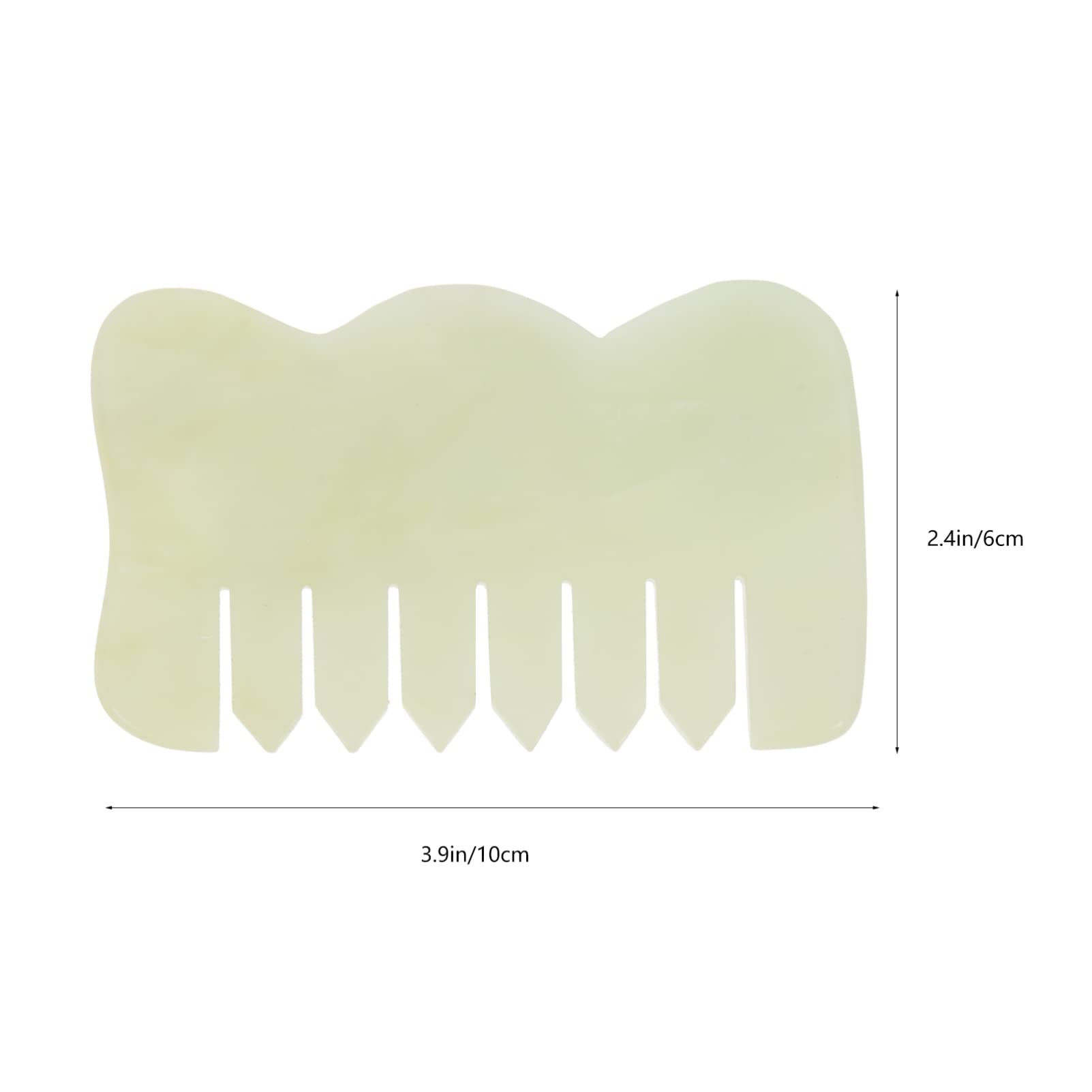 HONMEET Comfortable Jade Massage Comb Natural Jade Facial Massager Hair Care Tool for Scalp Relaxation Portable Scraping Comb for Home Office Use