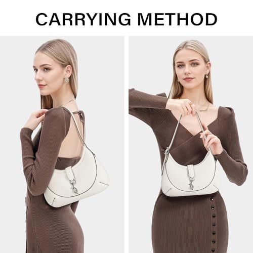 CLUCI Shoulder Bag for Women, Soft Vegan Leather Small Purses with Adjustable Strap, Stylish Hobo Handbags2