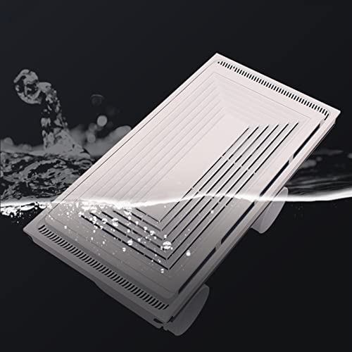 Ventilador de techo 30×60CM, ventilador extracto doble motor rectangular de alta potencia, ventilador extractor silencioso y potente para baño miniatura 3