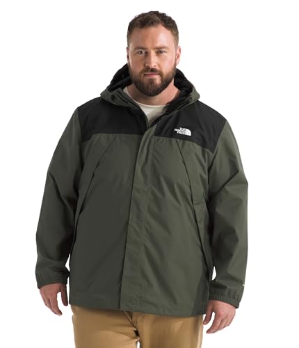 The North Face Men's Antora Jacket, New Taupe Green/Tnf Black, M
