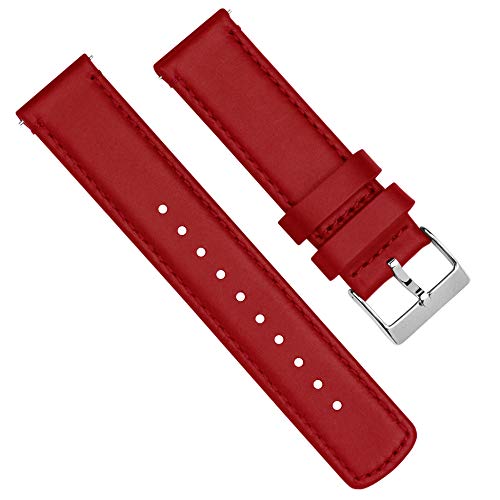 Image of BARTON WATCH BANDS - Top Grain Leather Watch Bands Compatible with Apple Watch Models - 1, 2, 3, 4, 5, 6, 7, 8, 9, 10, SE, Ultra & Ultra 2