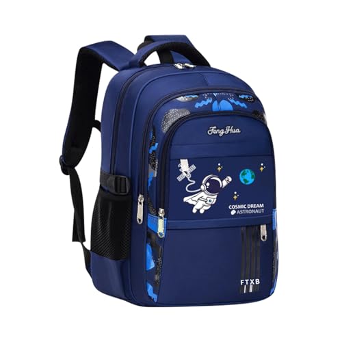 ANYUAN Boys School Backpack with Astronaut Pattern Lightweight Durable Bookbag for Elementary Students Boys Book Bag Kids School Bag