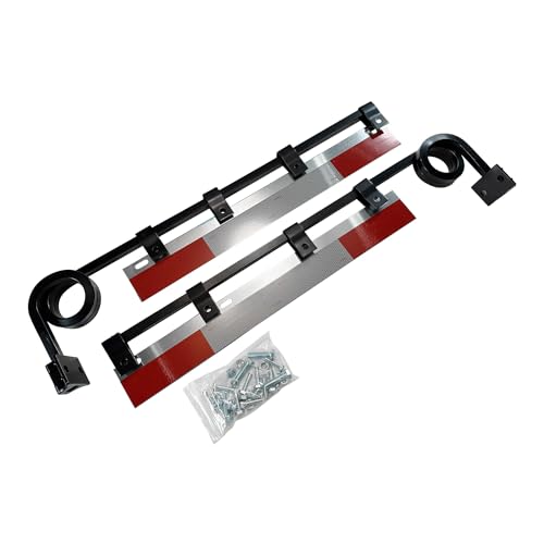 Image of Straight Bar Type Semi Trucks Mud Flap Hangers 2 coils Damping Spring with Aluminum Mud Flap Reflector Fender Reflective Tape for Heavy Duty Semi Trucks Trailers