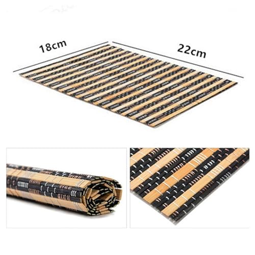 Chá Placemat Slat Bambu Mão tricô Isolamento Térmico Tablemat Slat chá Conjunto Esteira Adequado par