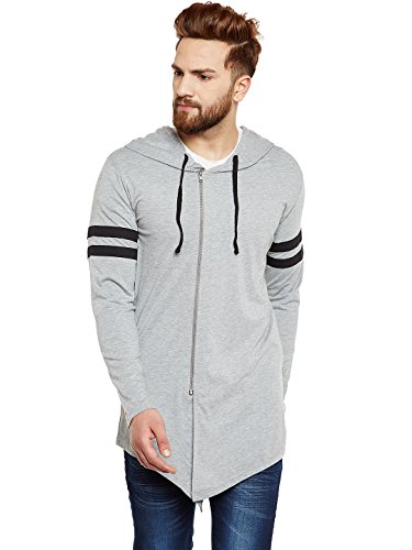 Image of Chill Winston Grey Color Zipper Cardigan for Men