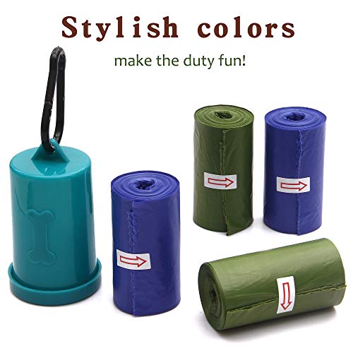 Image of Dog Poop Bags with Dispenser and Leash Clip, Extra-Large, Extra Thick 100% Leak-Proof Pet Waste Bags, Earth Friendly, Unscented, Green Blue, 540 Count, 13.5x9 in
