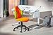 Inter Link scrivania Ufficio Sedia Girevole per Bambini Rete di Rivestimento nella Combinazione di Colori Arancione e Verde, plastica, Poliestere, 52 x 56 x 94-104 cm