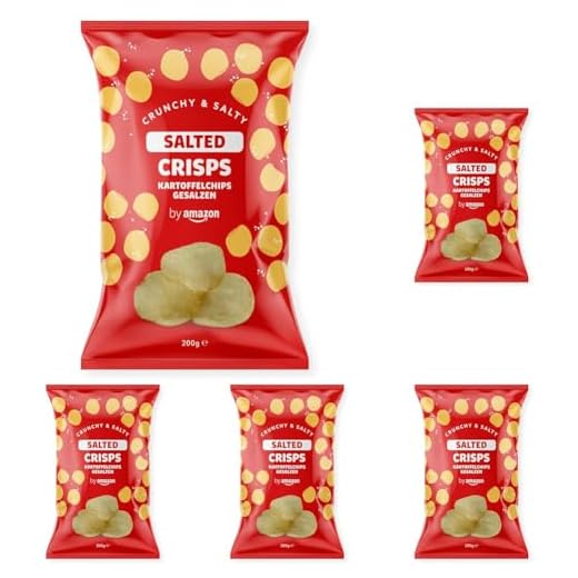 by Amazon Chips De Pomme De Terre Salées, 200g (Lot de 5)
