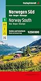 Norwegen Süd, Straßen- und Freizeitkarte 1:250.000, freytag & berndt: Oslo - Bergen - Stavanger, mit Autofähren (freytag & berndt Auto + Freizeitkarten)
