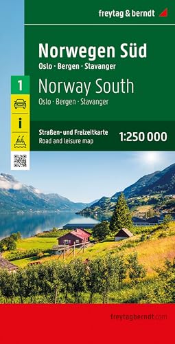 Norwegen Süd, Straßen- und Freizeitkarte 1:250.000, freytag & berndt: Oslo - Bergen - Stavanger, mit Autofähren (freytag & berndt Auto + Freizeitkarten)