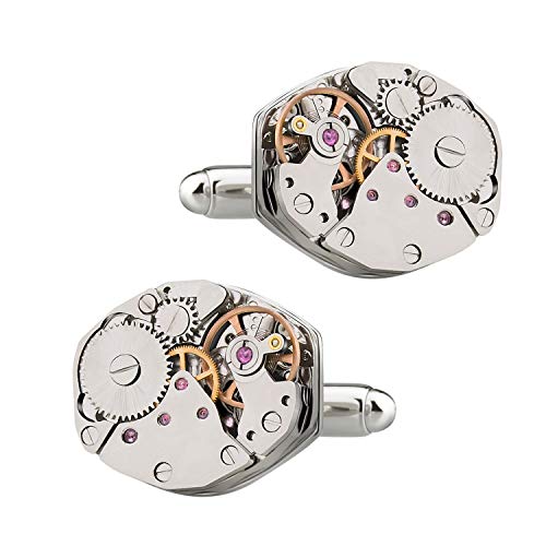 MERIT OCEAN Movement Cufflinks Steampunk Watch Mens Shirt Vintage Watch Cuff Links Business Wedding Gifts steampunk buy now online