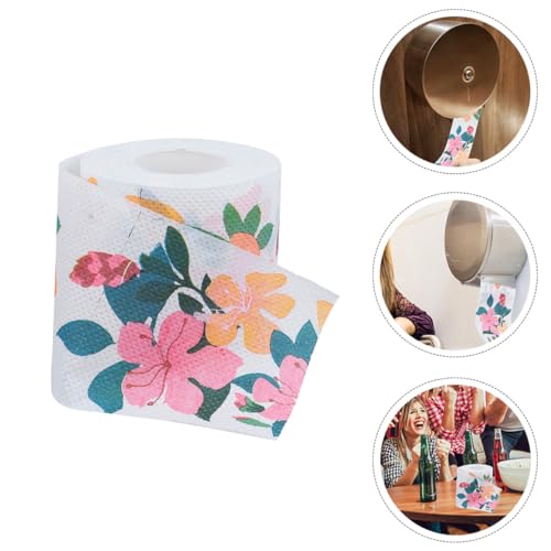 Papel higiénico decorativo impreso colorido para el hogar rollos de papel para baño 8