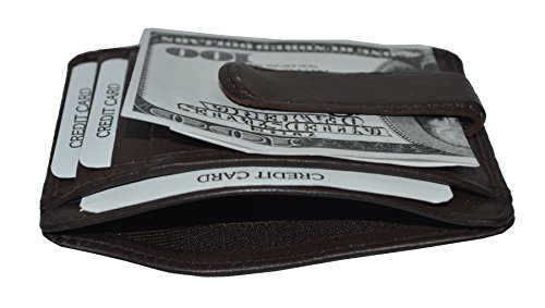 Money Clip Brown Wallet with Outside Id3