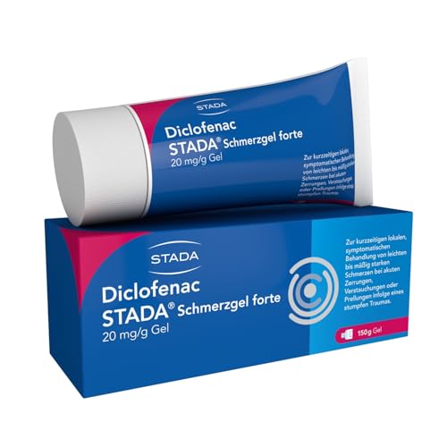 Diclofenac STADA Schmerzgel forte 20 mg/g Gel zur Behandlung von leichten bis mäßig starken Schmerzen bei akuten Zerrungen Verstauchungen oder Prellungen infolge eines stumpfen Traumas 150 g