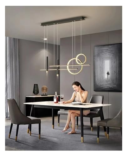 Pendentif suspendu LED moderne en aluminium brossé pour bar intérieur