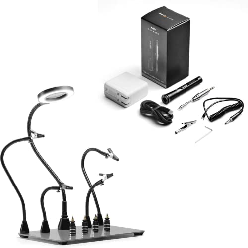 Sainsmart Ts80P Portable Soldering Iron + Sainsmart Magnetic Helping Hands Soldering Station With Larger Base #TOP27