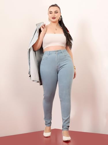 Image of Miss Chase A+ Women's Bootcut High Rise Regular Length Stretchable Denim Jeans